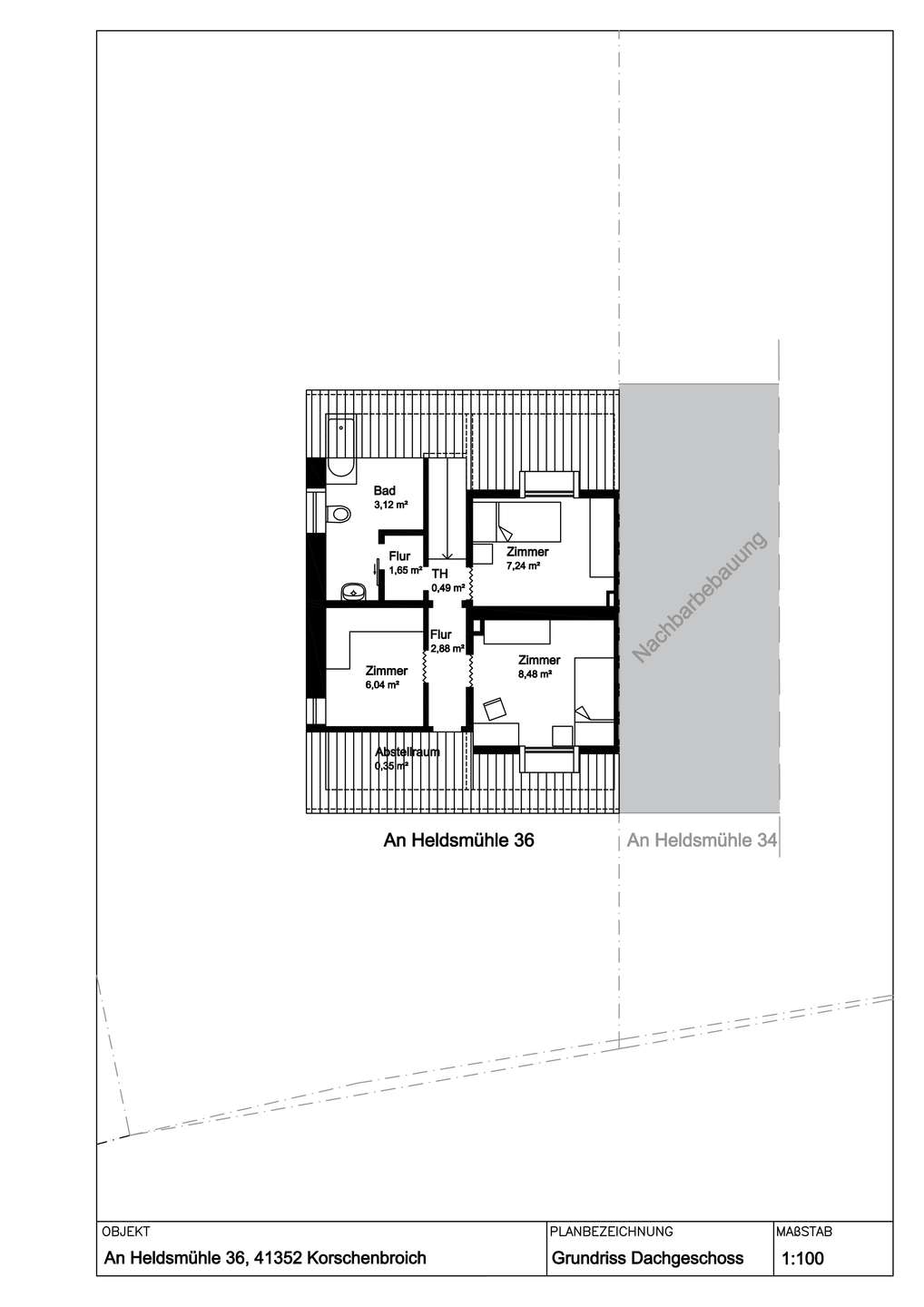 Dachgeschossgrundriss